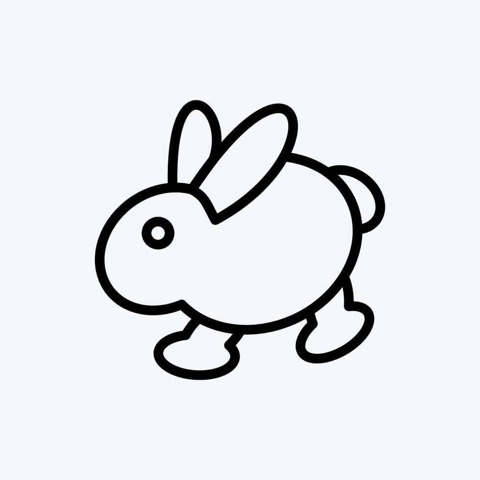 Icon Rabbit. suitable for Meat. line style. simple design editable. design template vector. simple illustration vector