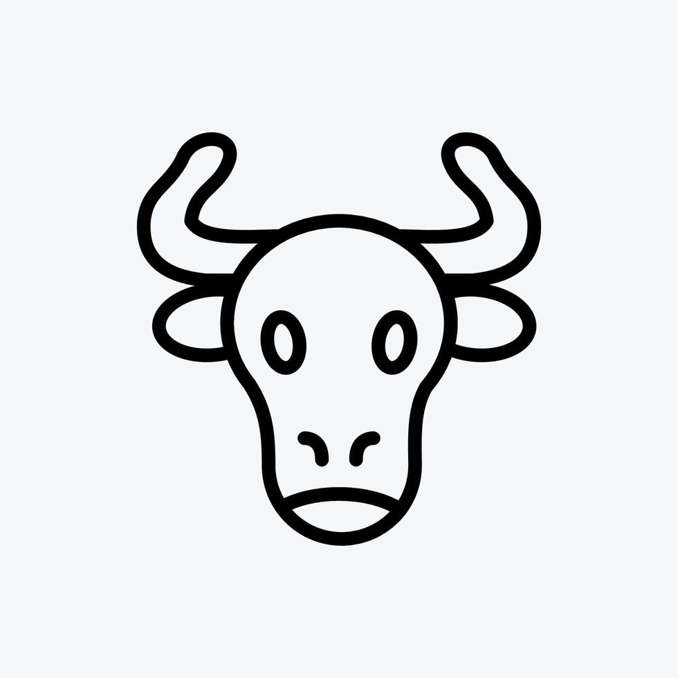 Icon Beef. suitable for Meat. line style. simple design editable. design template vector. simple illustration vector