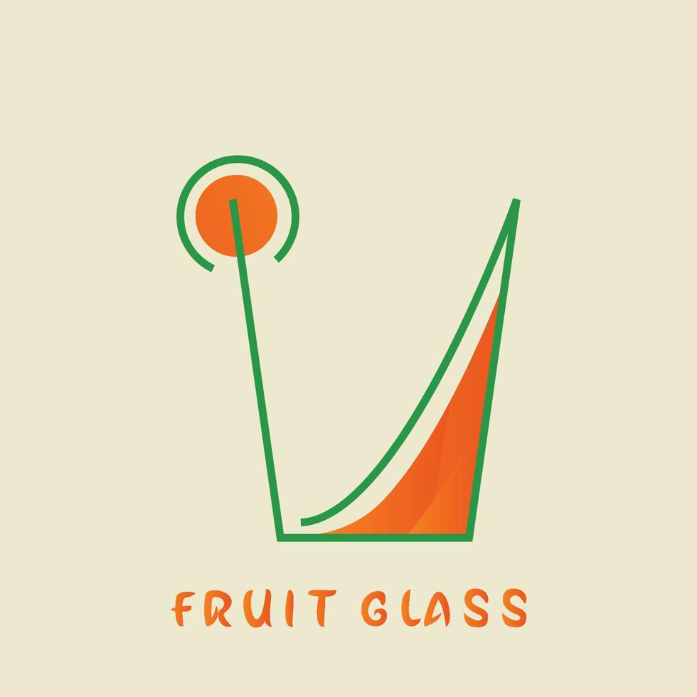 logotipo para negocio de bebidas frescas y jugos de frutas vector