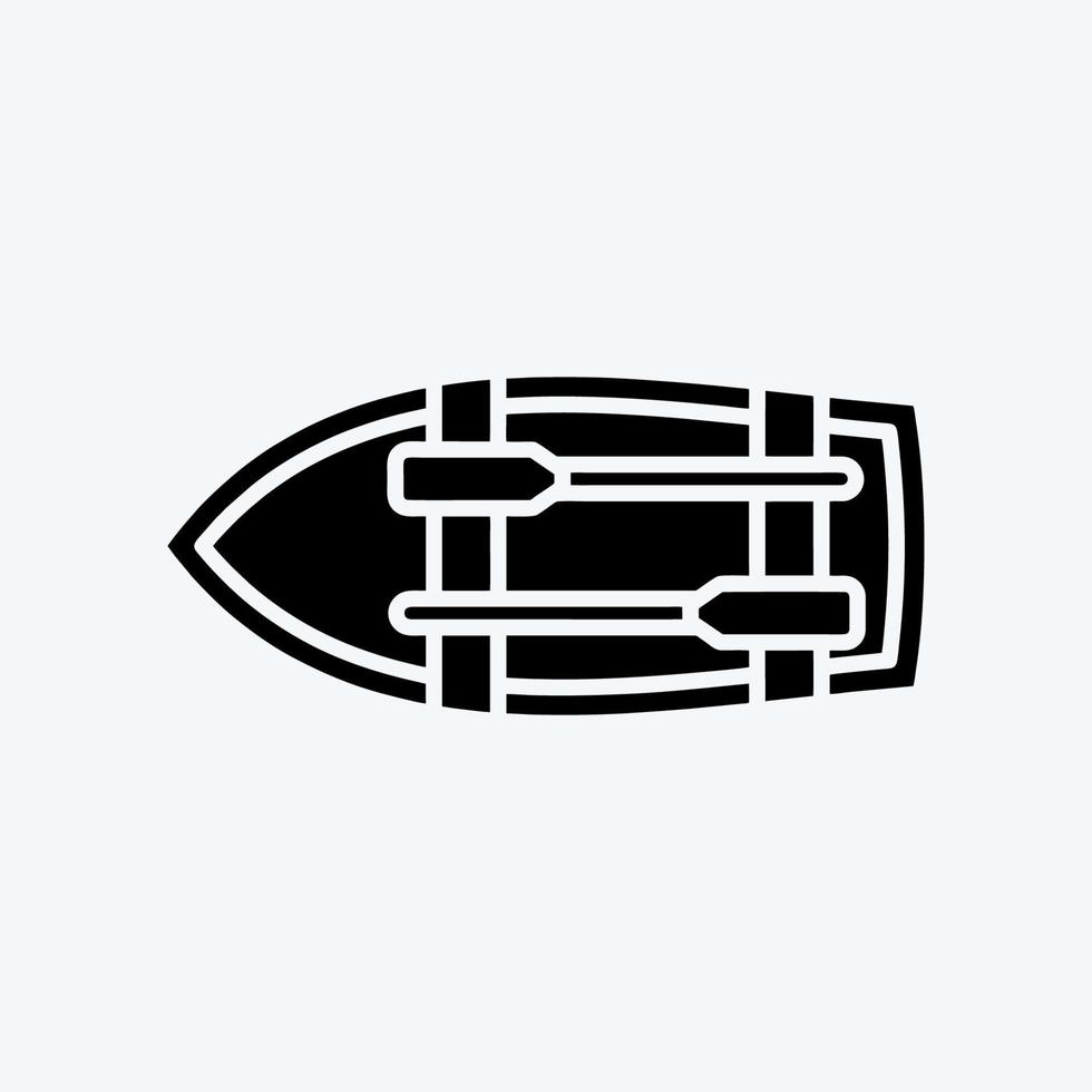 Icon Dinghy. suitable for Education symbol. glyph style. simple design editable. design template vector. simple illustration vector