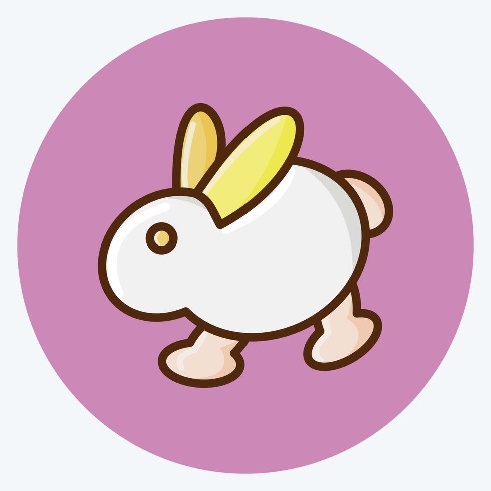 Icon Rabbit. suitable for Meat. flat style. simple design editable. design template vector. simple illustration vector