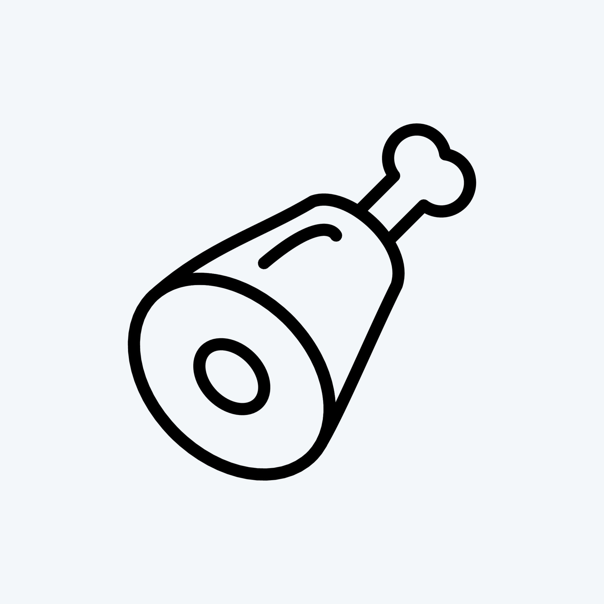Icon Ham. suitable for Meat. line style. simple design editable. design