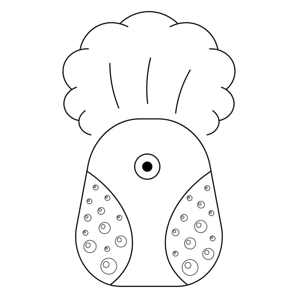 Single element Humidifier. Draw illustration in black and white vector