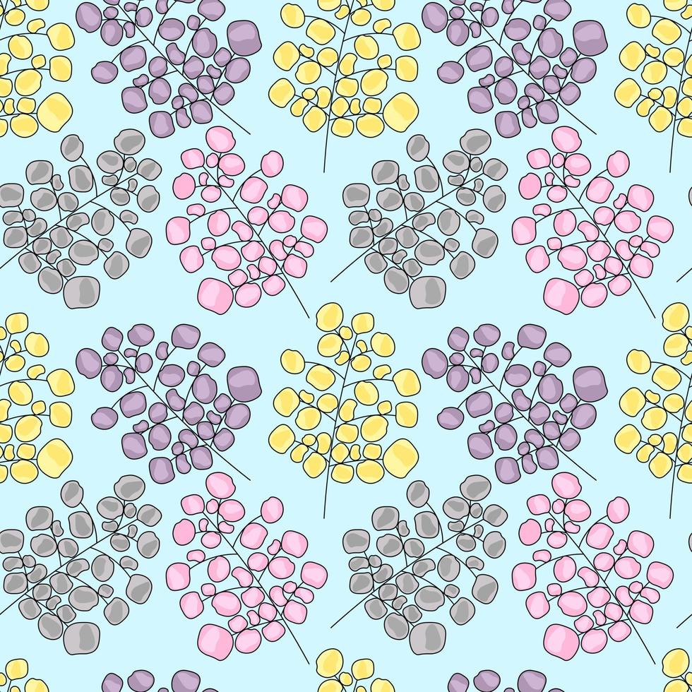 Seamless vector pattern with color wedding flower