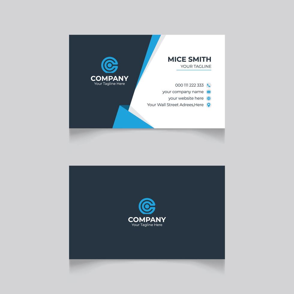 Creative modern professional business card vector design template