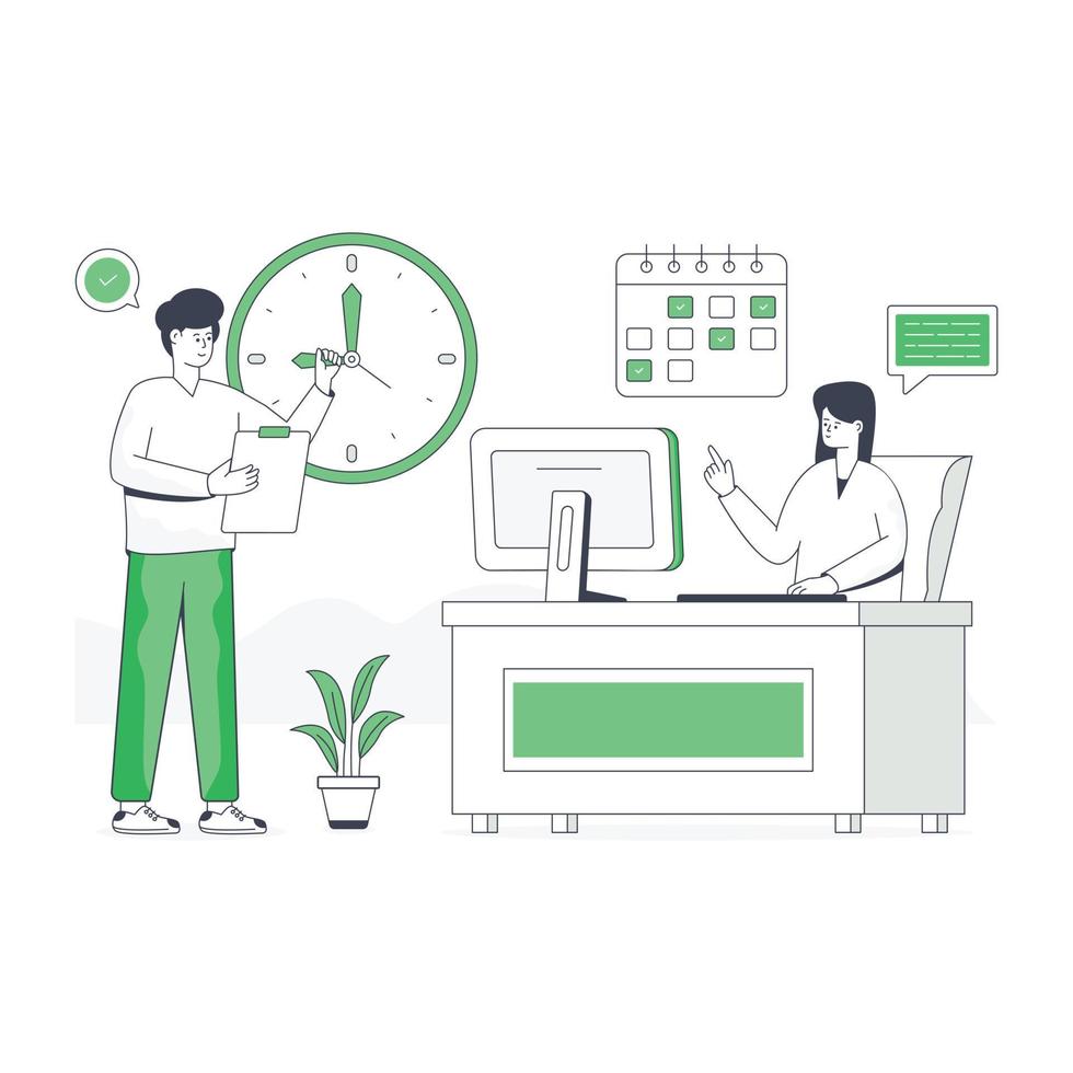 Ready to use flat illustration of deadline vector