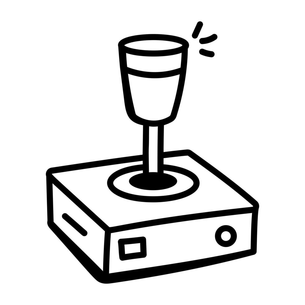 An icon of joystick doodle design vector