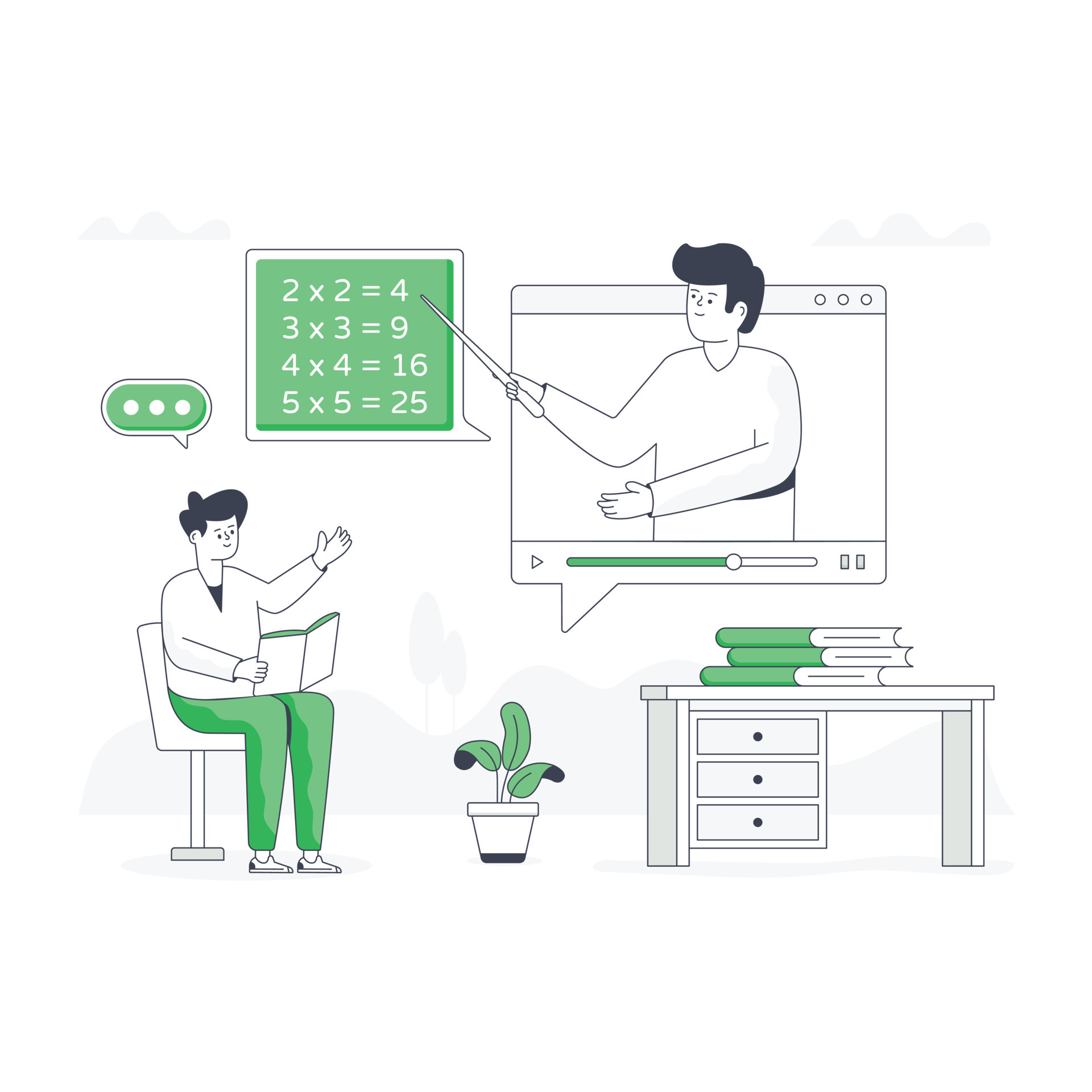 Flat illustration of webinar, editable vector 7695331 Vector Art at
