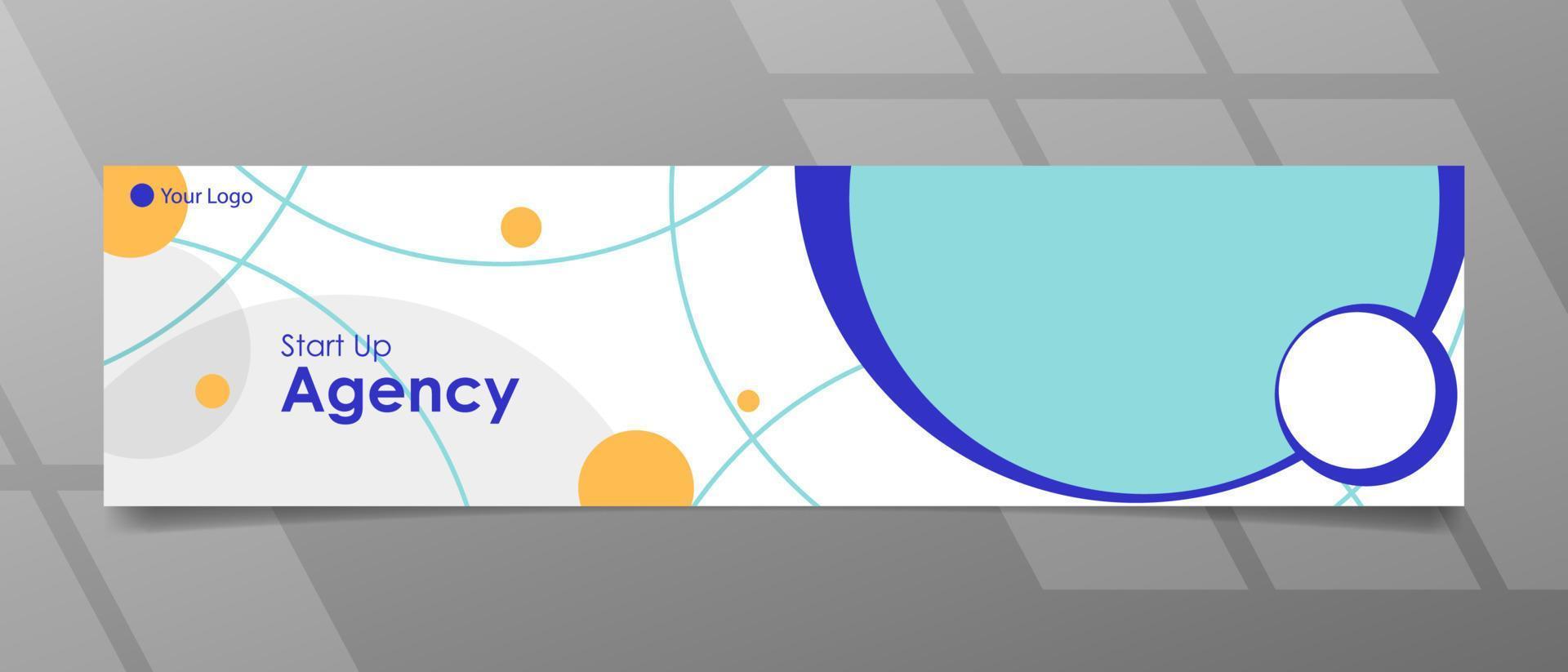 Absract Concept Digital Agency Banner Template vector