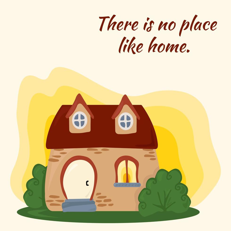 Fabulous house. Illustration for a fantasy story. vector