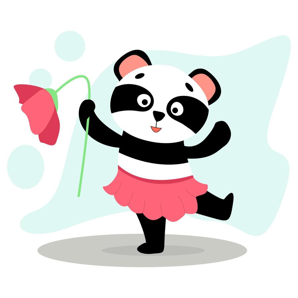 cute funny panda vector