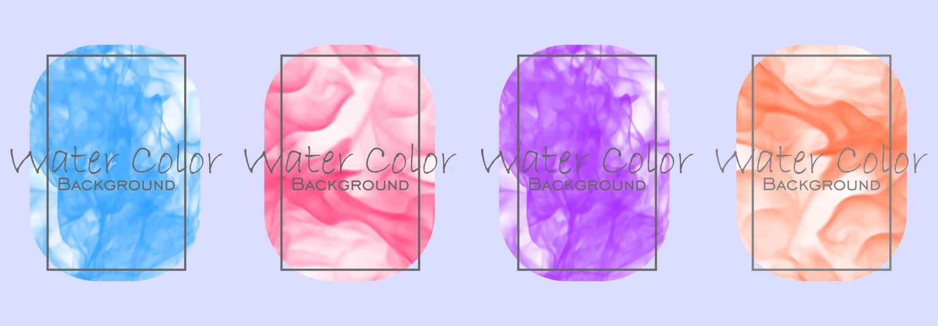 Watercolor Brochure, Colorful Abstract Layout Bundle Cover Design Set vector