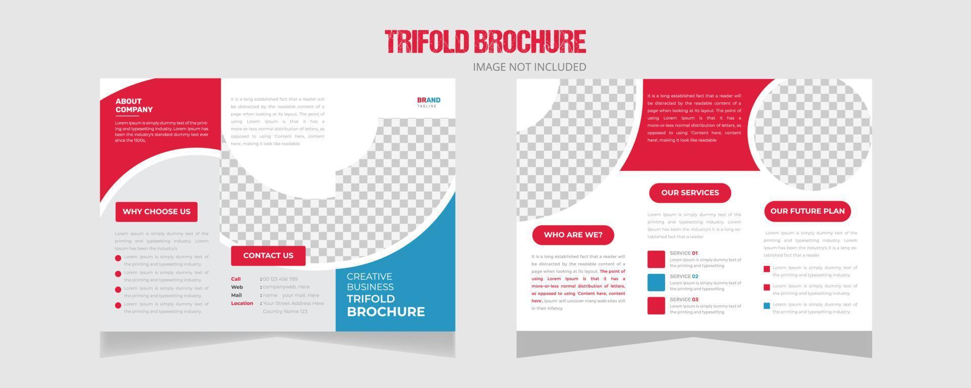 folleto tríptico de negocios vector