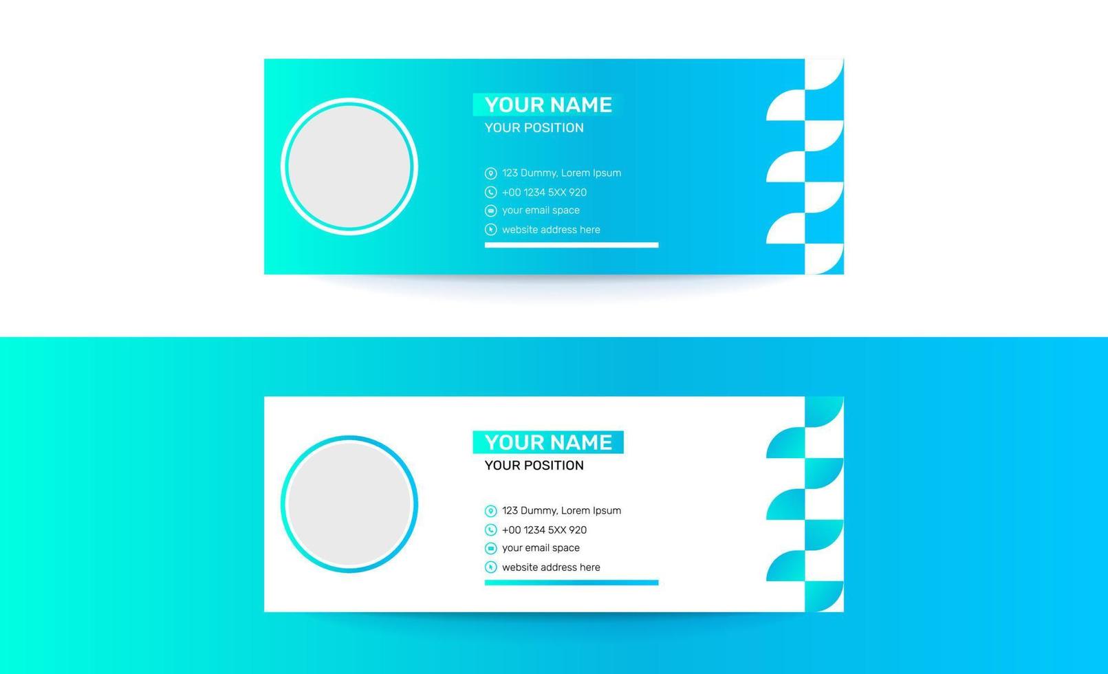 Corporate Email signature design template Free Download vector