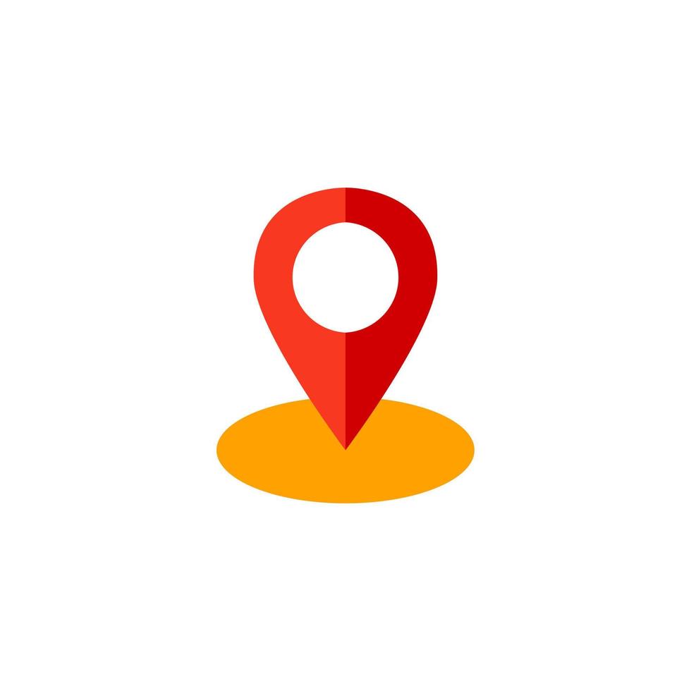 Location map icon on yellow point vector