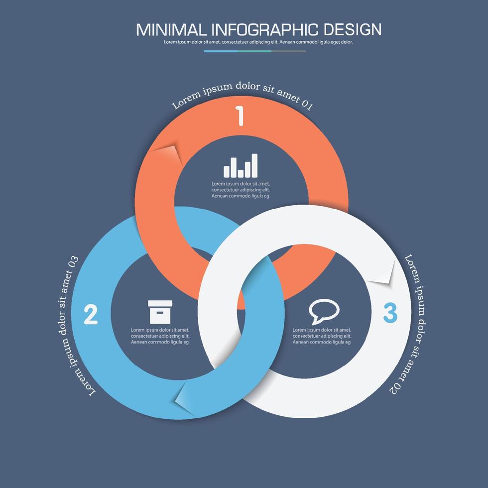 plantilla de infografía empresarial con icono, ilustración de diseño vectorial vector