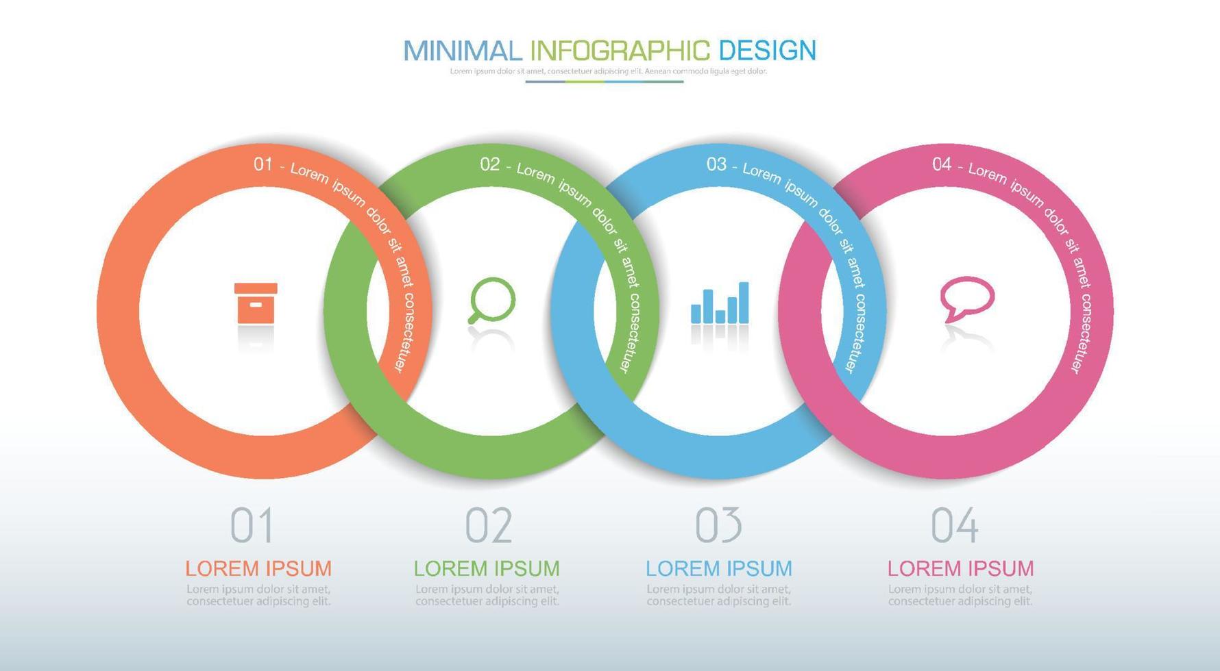 plantilla de infografía empresarial con icono, ilustración de diseño vectorial vector