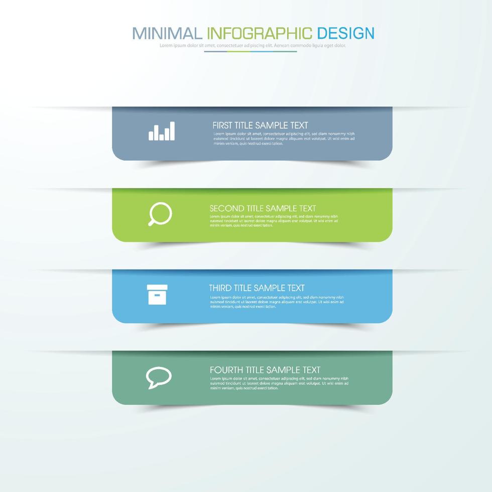 plantilla de infografía empresarial con icono, ilustración de diseño vectorial vector