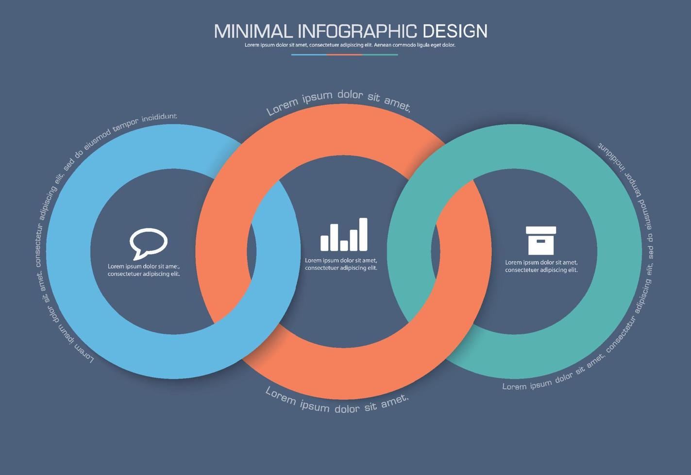 plantilla de infografía empresarial con icono, ilustración de diseño vectorial vector