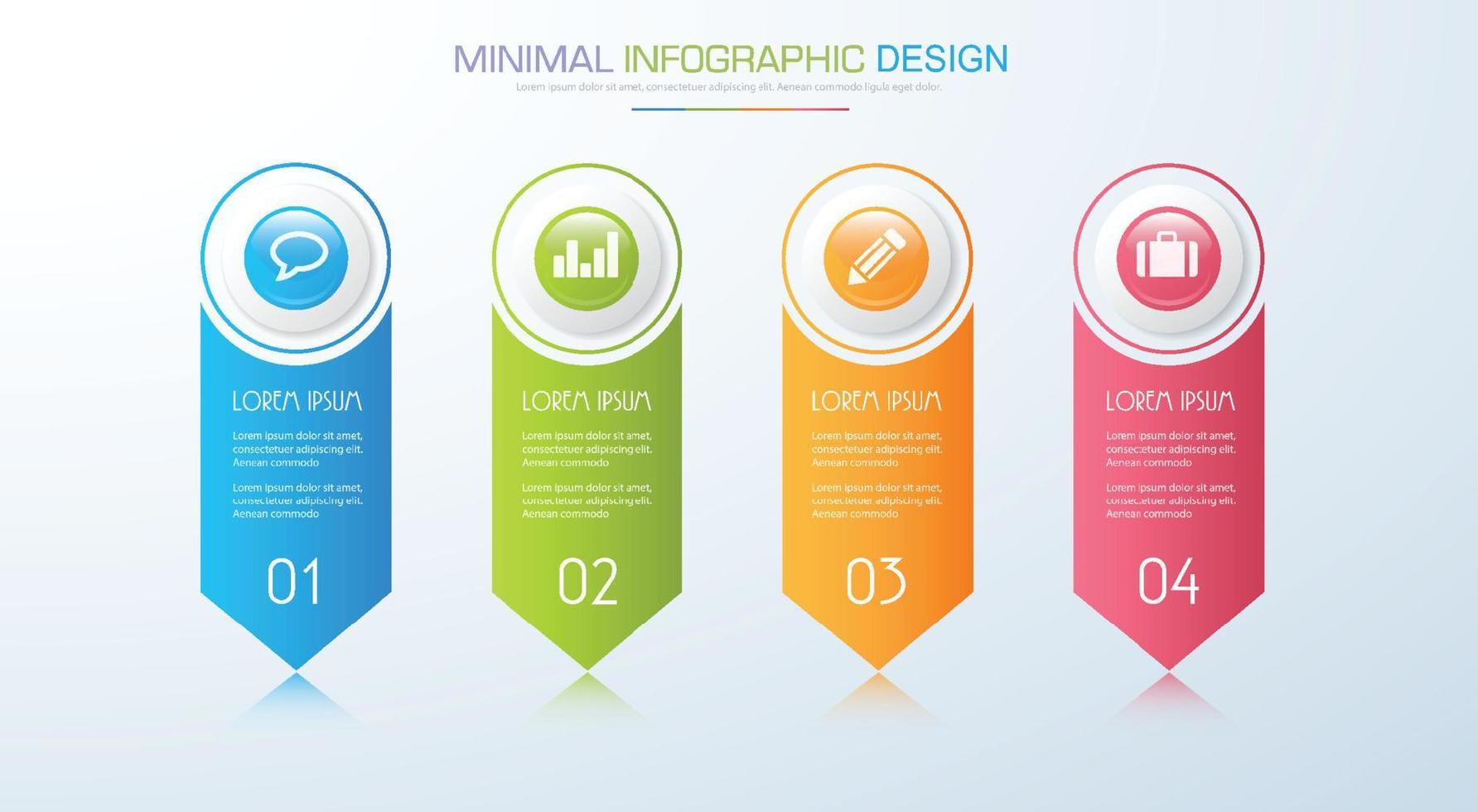 plantilla de infografía empresarial con icono, ilustración de diseño vectorial vector