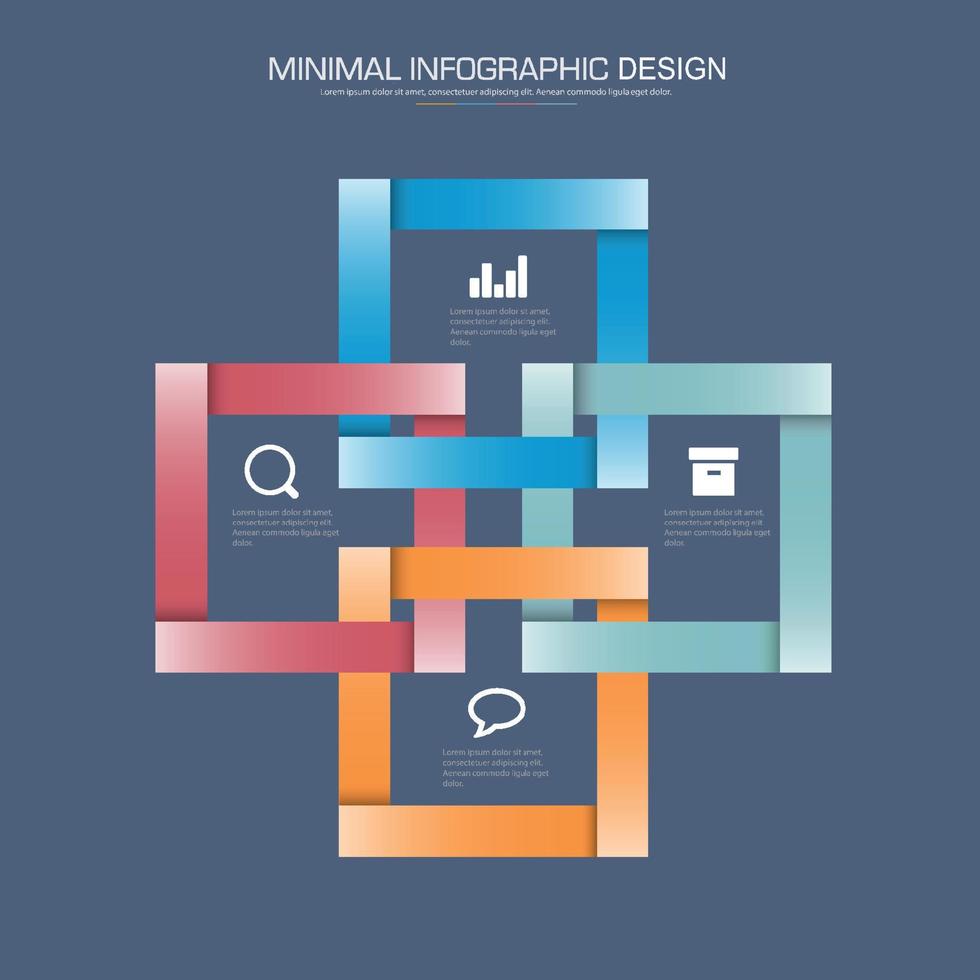 plantilla de infografía empresarial con icono, ilustración de diseño vectorial vector