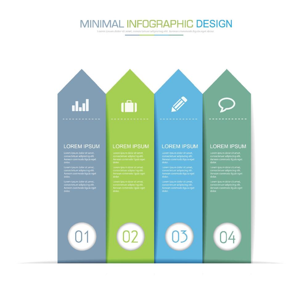 plantilla de infografía empresarial con icono, ilustración de diseño vectorial vector