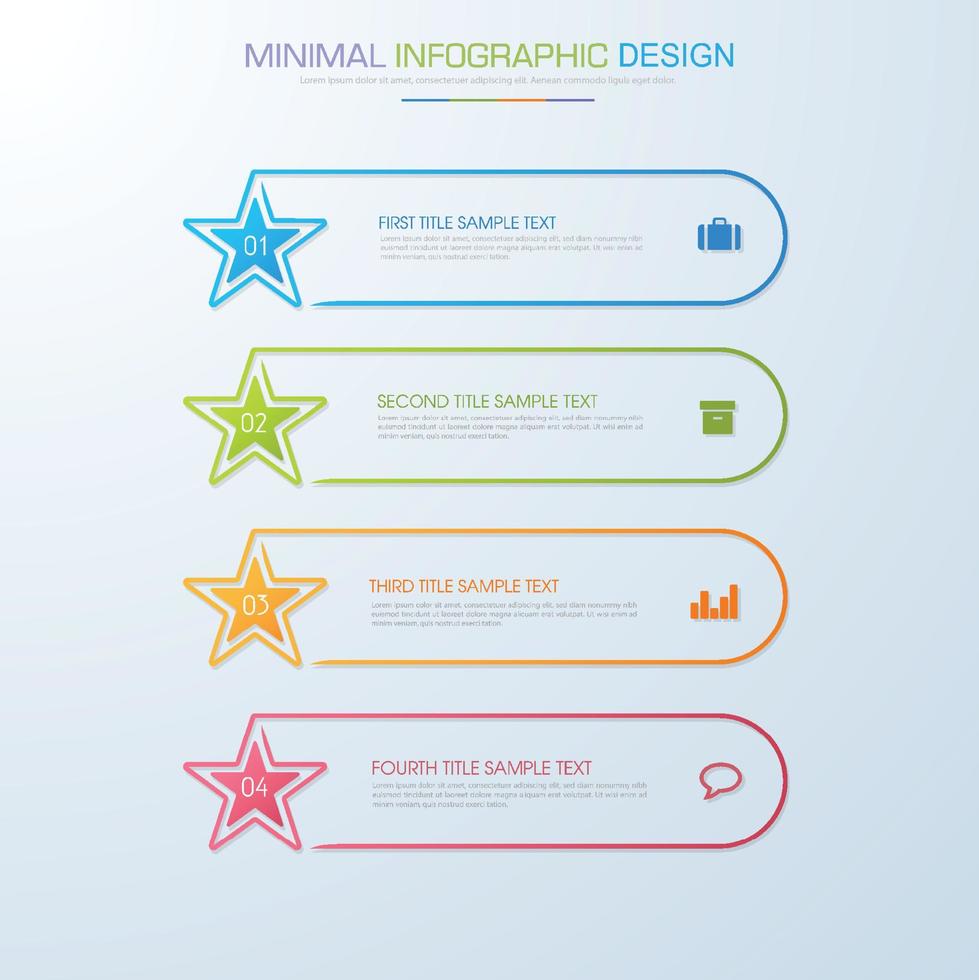 plantilla de infografía empresarial con icono, ilustración de diseño vectorial vector