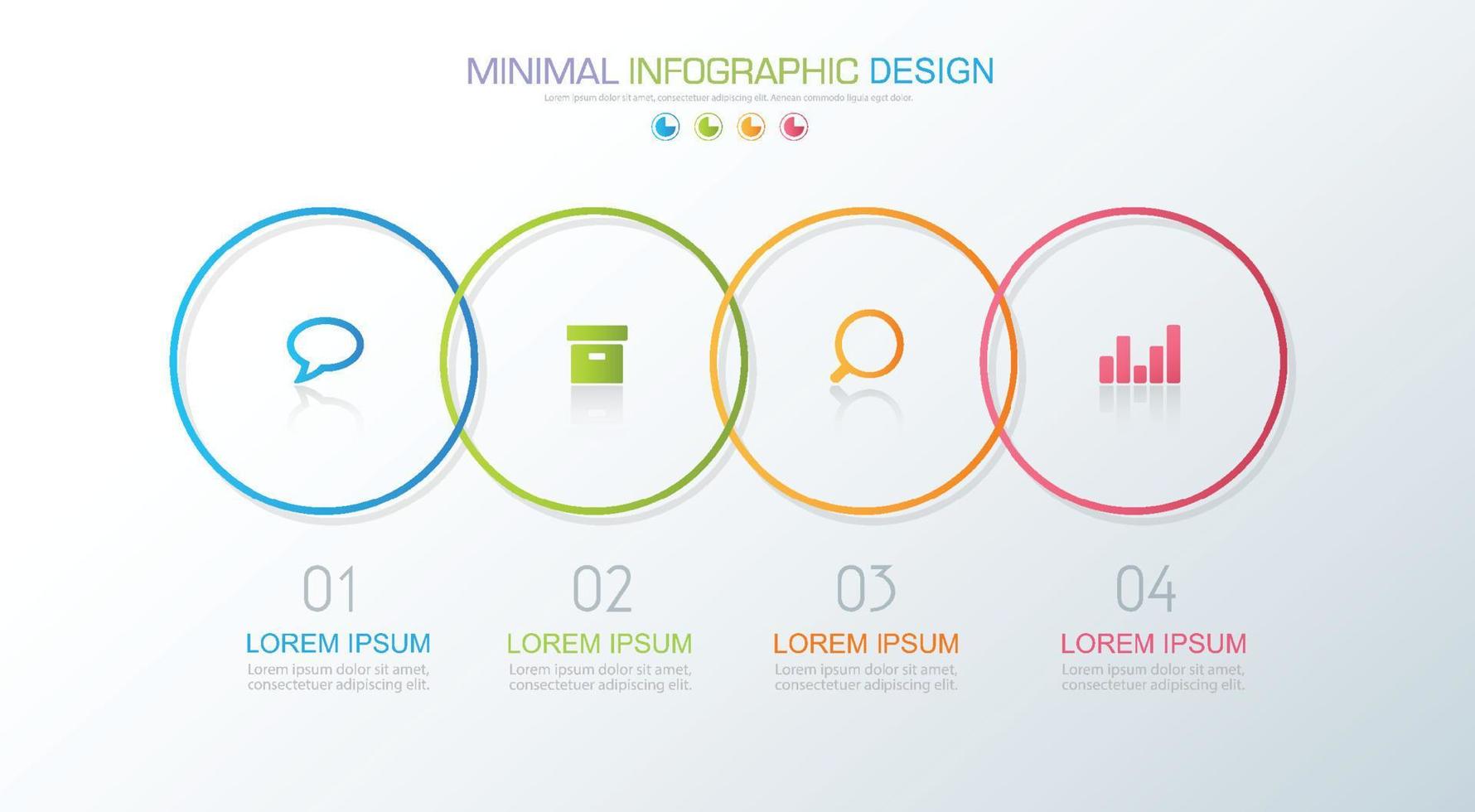 plantilla de infografía empresarial con icono, ilustración de diseño vectorial vector