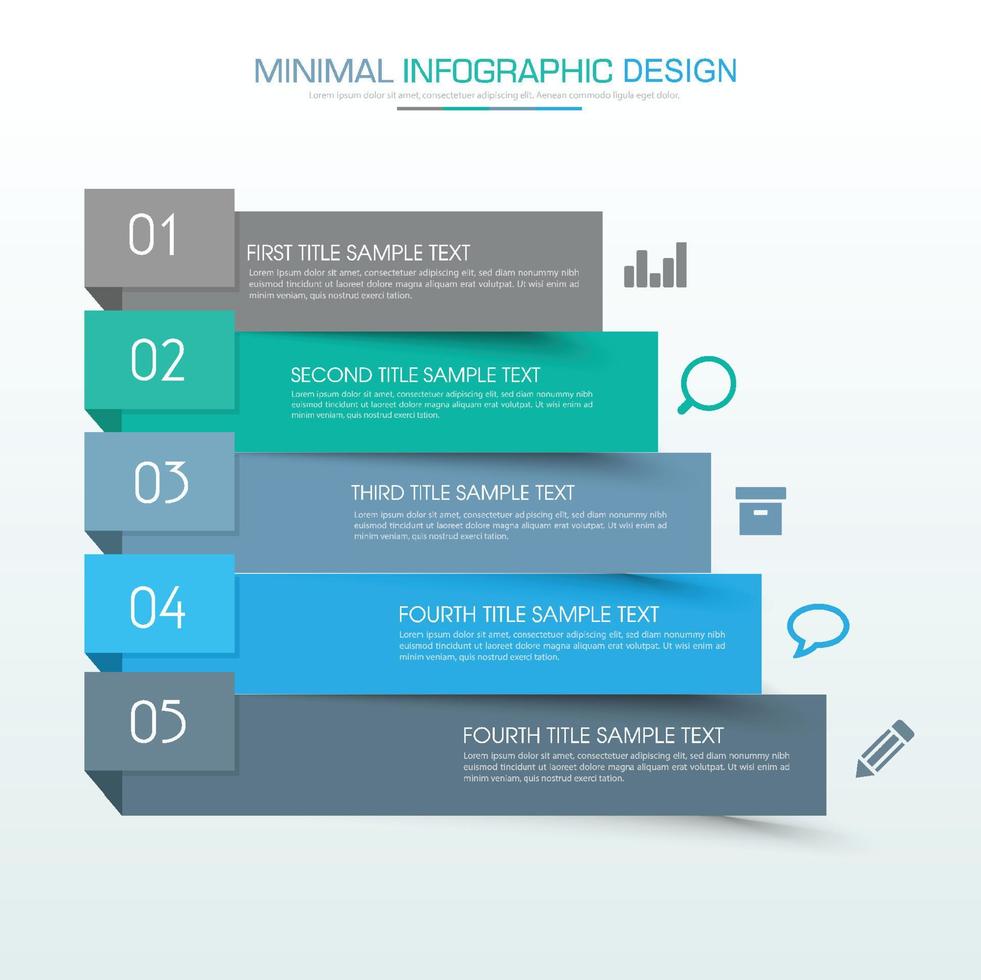 plantilla de infografía empresarial con icono, ilustración de diseño vectorial vector