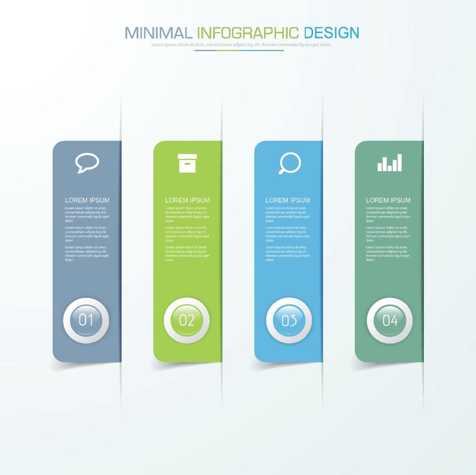 plantilla de infografía empresarial con icono, ilustración de diseño vectorial vector