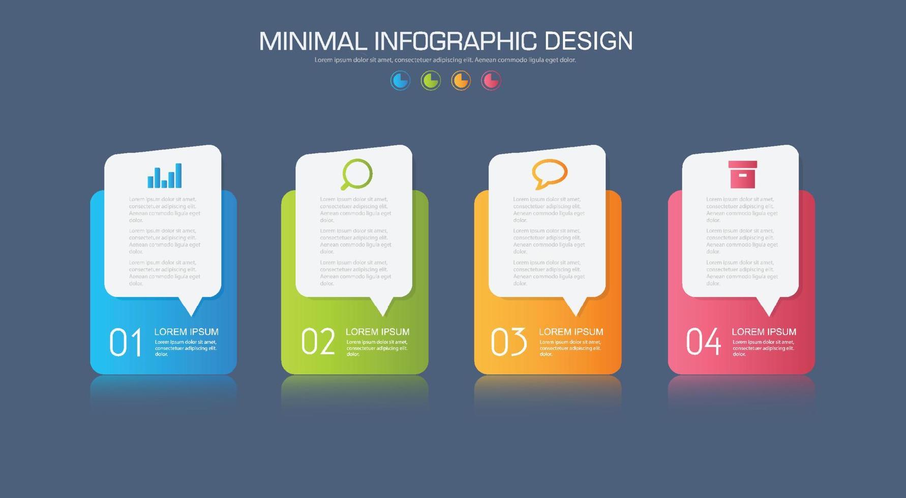 plantilla de infografía empresarial con icono, ilustración de diseño vectorial vector