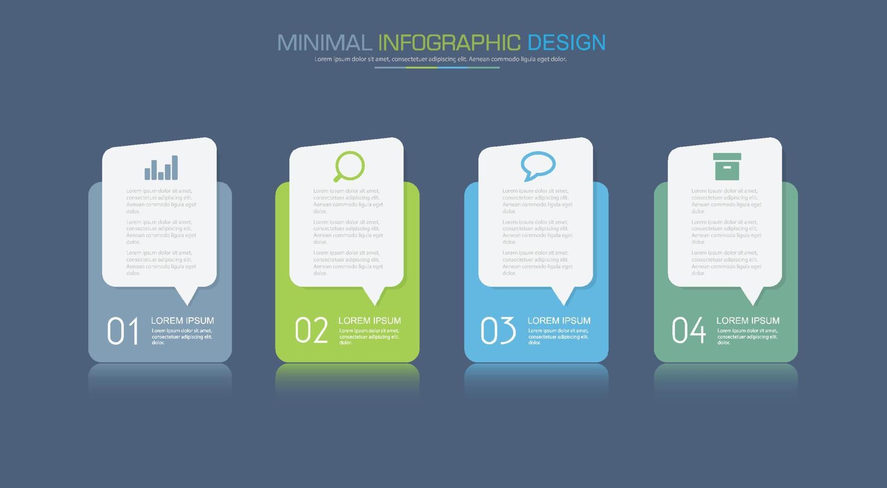 plantilla de infografía empresarial con icono, ilustración de diseño vectorial vector