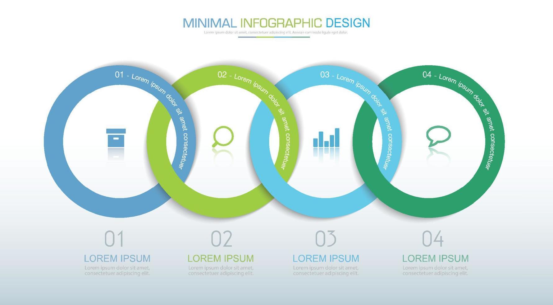 plantilla de infografía empresarial con icono, ilustración de diseño vectorial vector