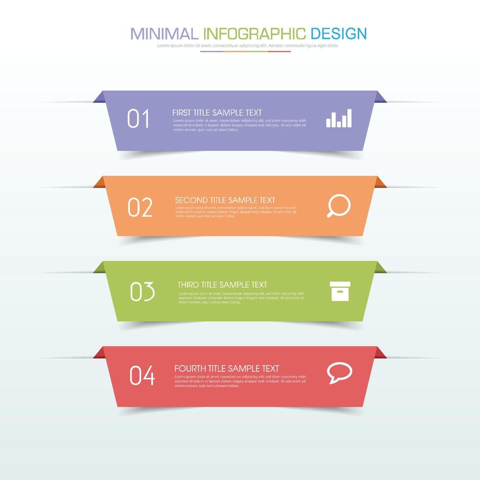 plantilla de infografía empresarial con icono, ilustración de diseño vectorial vector