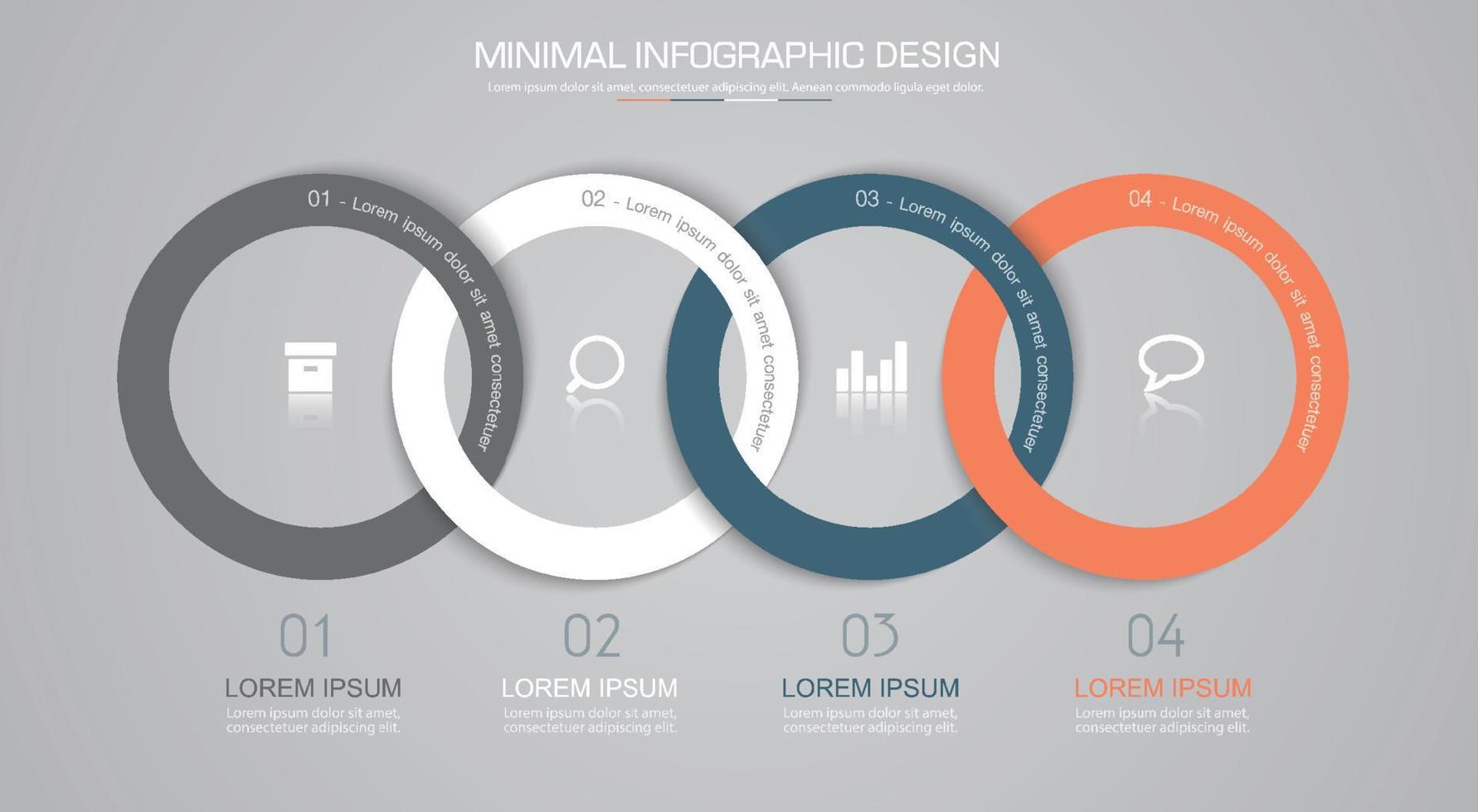 plantilla de infografía empresarial con icono, ilustración de diseño vectorial vector