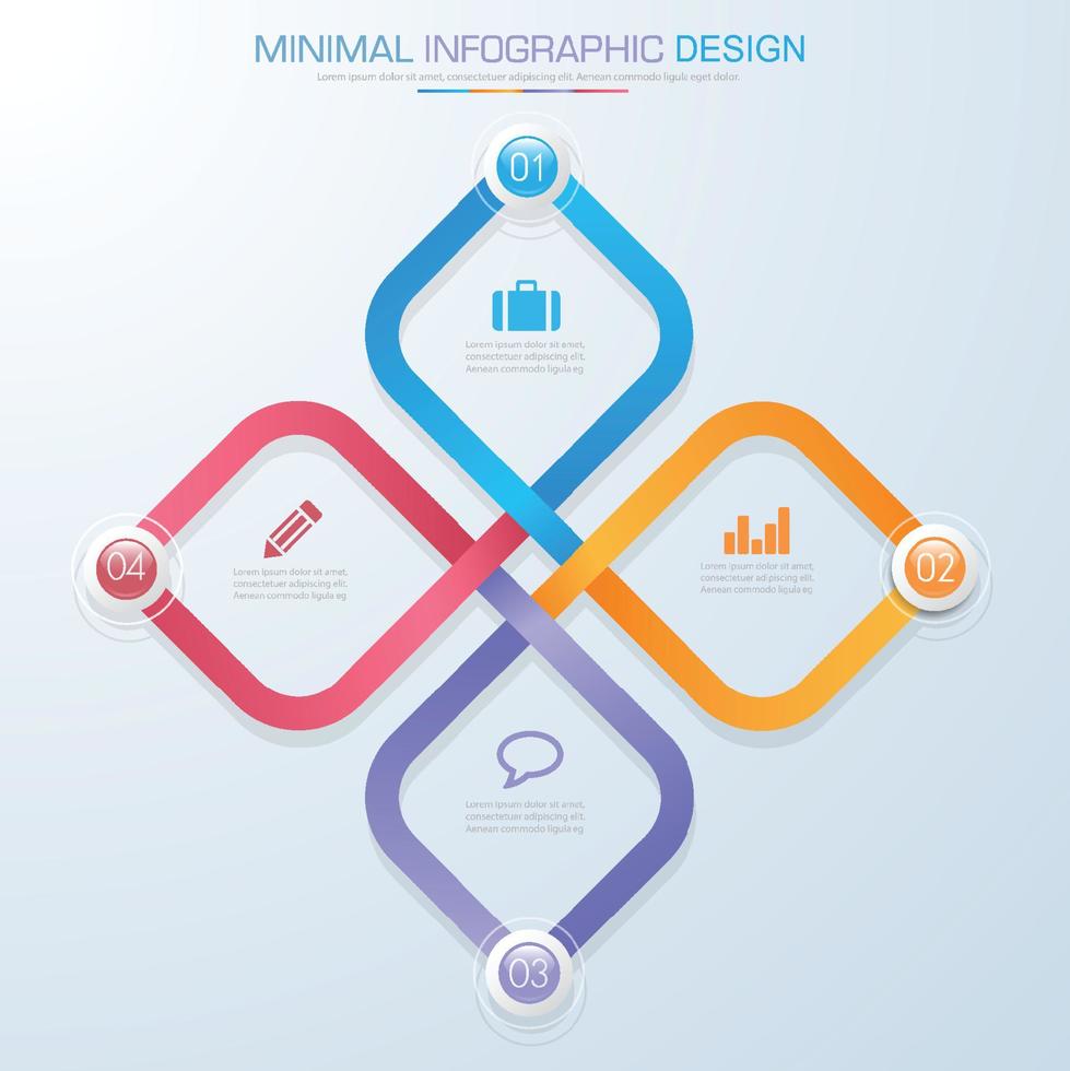 plantilla de infografía empresarial con icono, ilustración de diseño vectorial vector