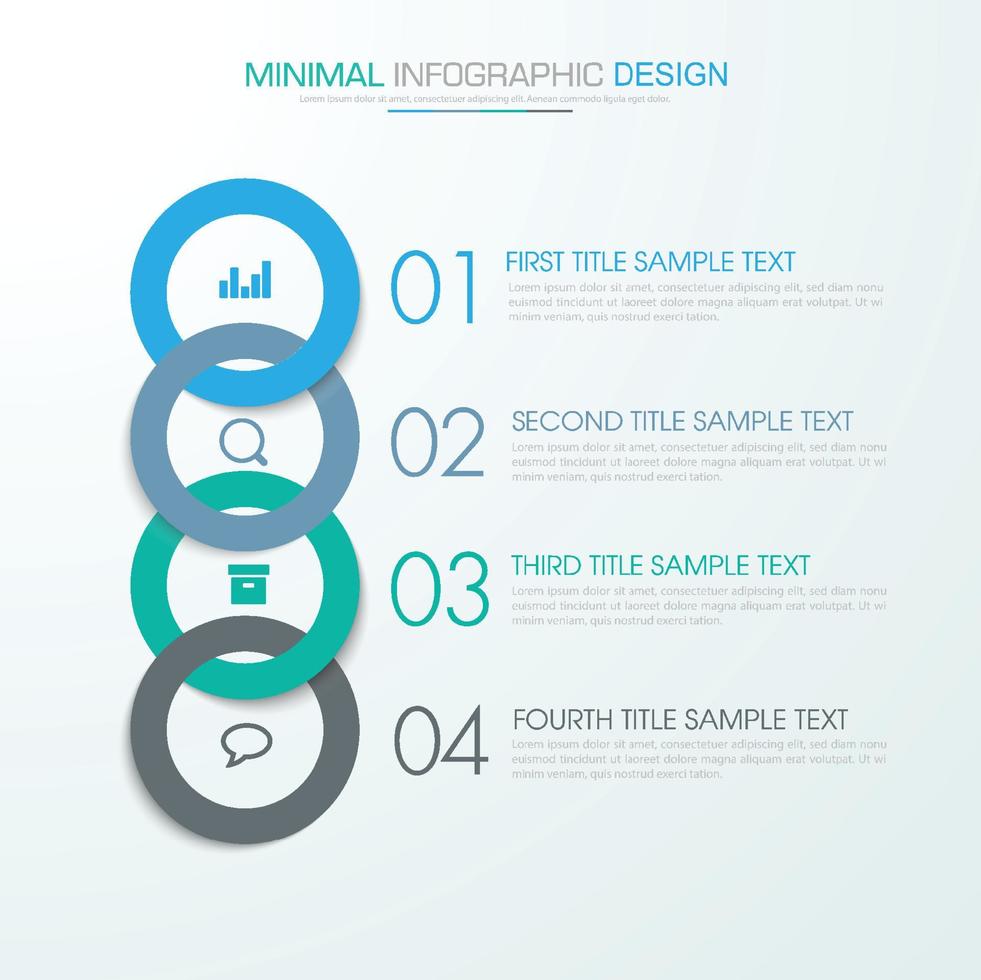 plantilla de infografía empresarial con icono, ilustración de diseño vectorial vector