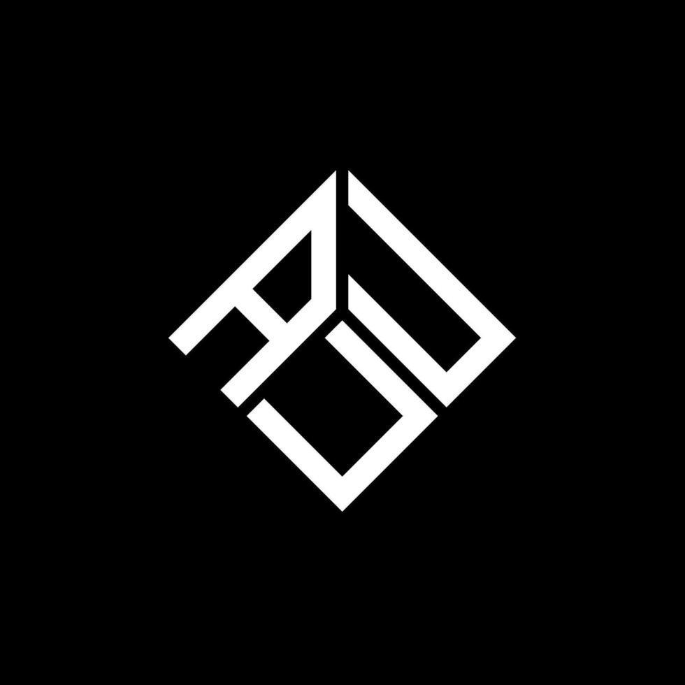 AUU letter logo design on black background. AUU creative initials letter logo concept. AUU letter design. vector