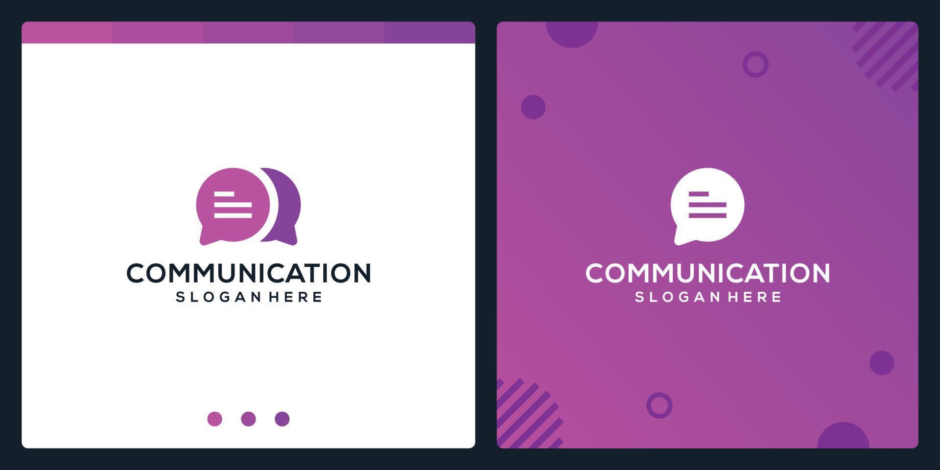 Creative Chat icon and document logo. premium vector. vector