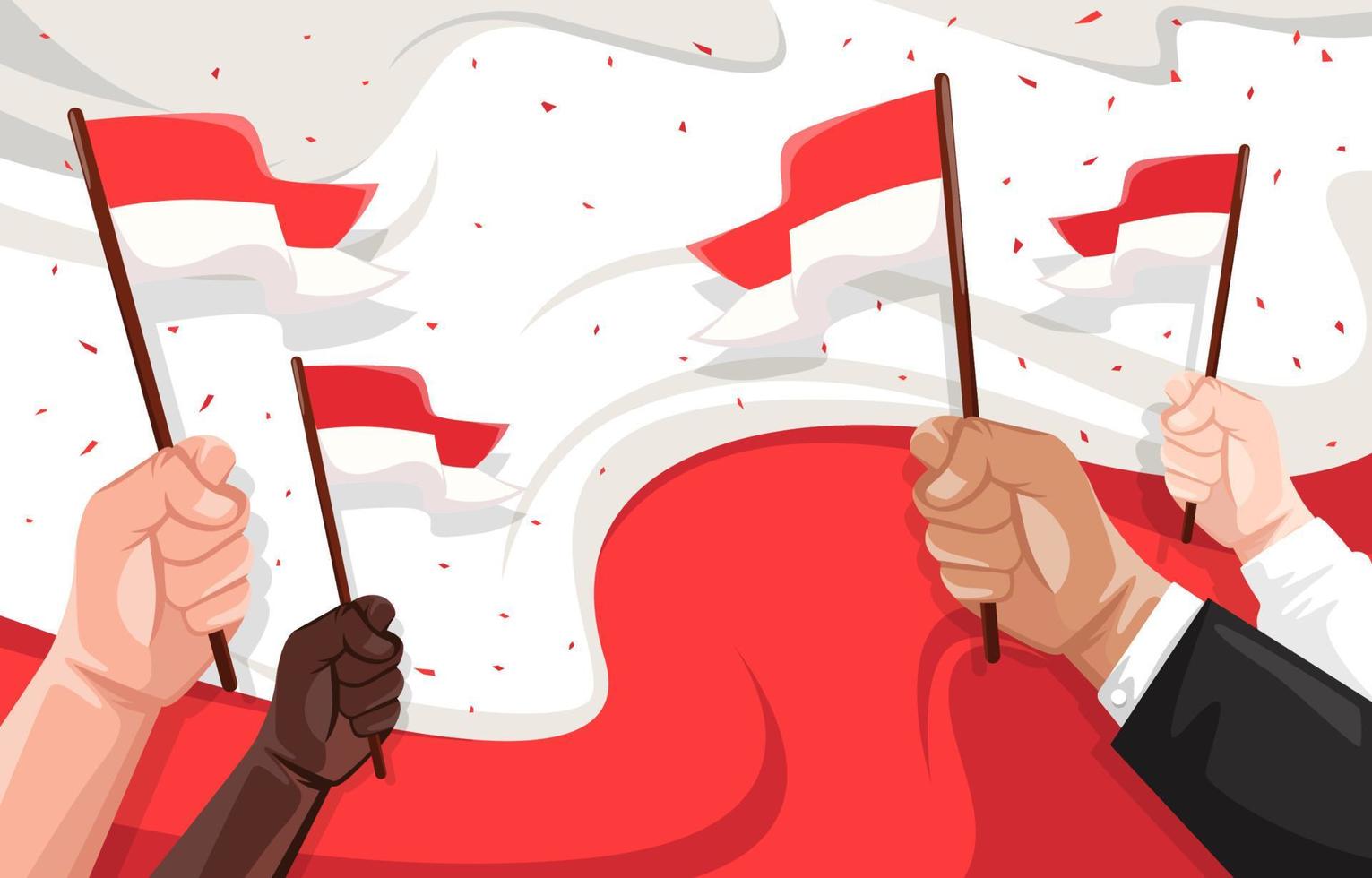 Happy Indonesia Independence Day vector