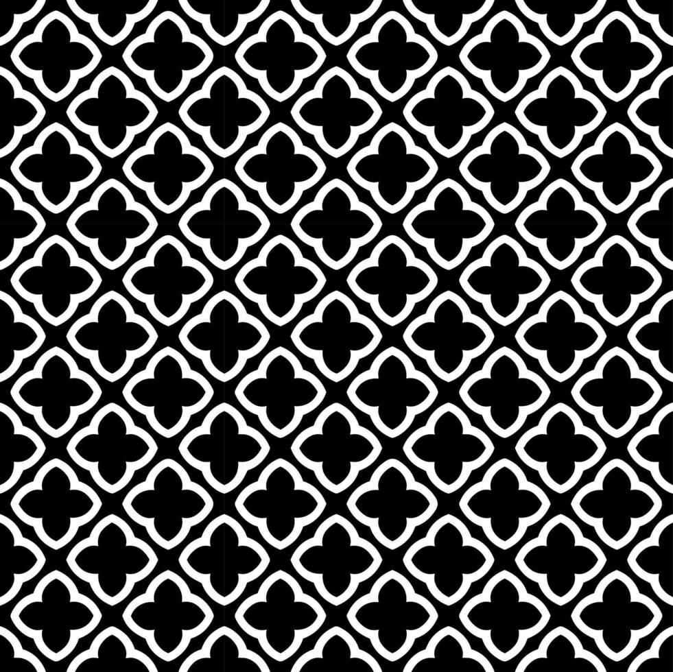 Black and white seamless pattern texture. Greyscale ornamental graphic design. Mosaic ornaments. vector