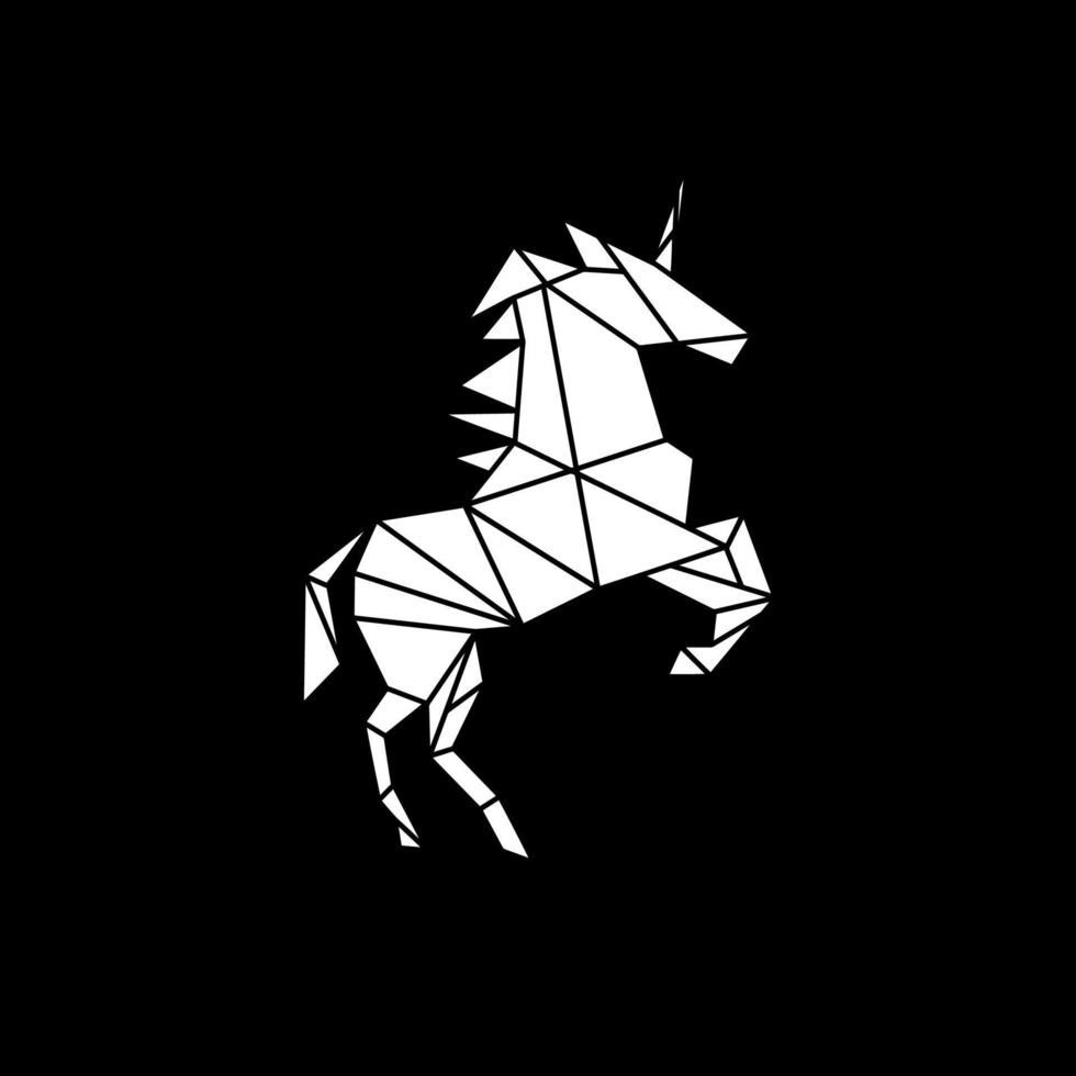 caballo pegaso abstracto con logo de forma poligonal vector