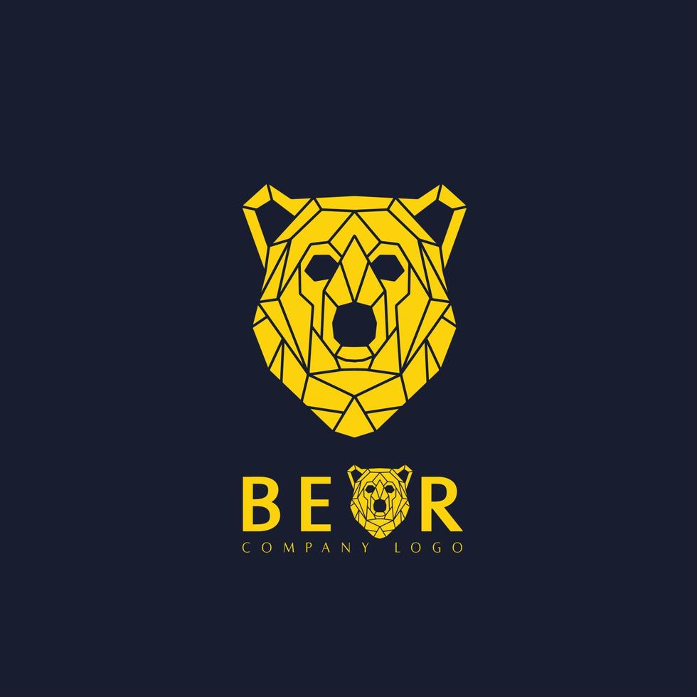 Stylized polygonal bear head.Vector geometric illustration. vector