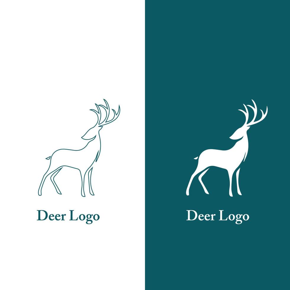 vector premium de icono de logotipo de cabeza de venado