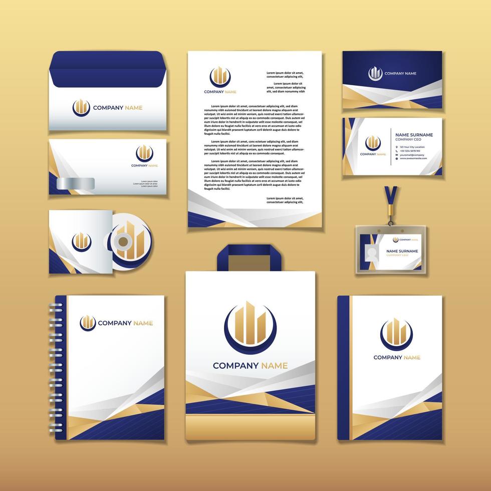 Business Stationary Kit Template Set vector