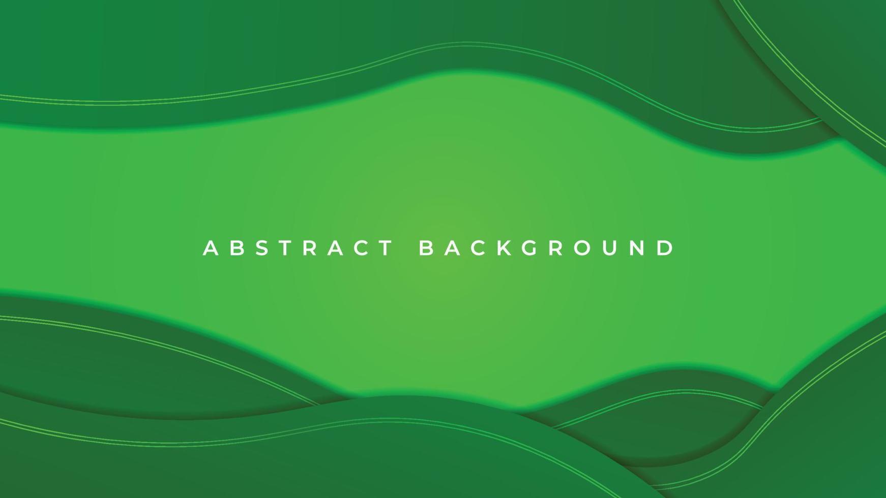 Abstract green waves background. Gradient wavy vector illustration