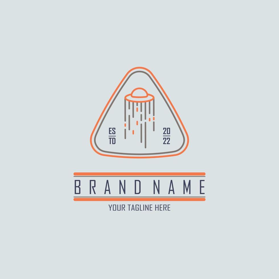 UFO modern logo template design for brand or company and other vector