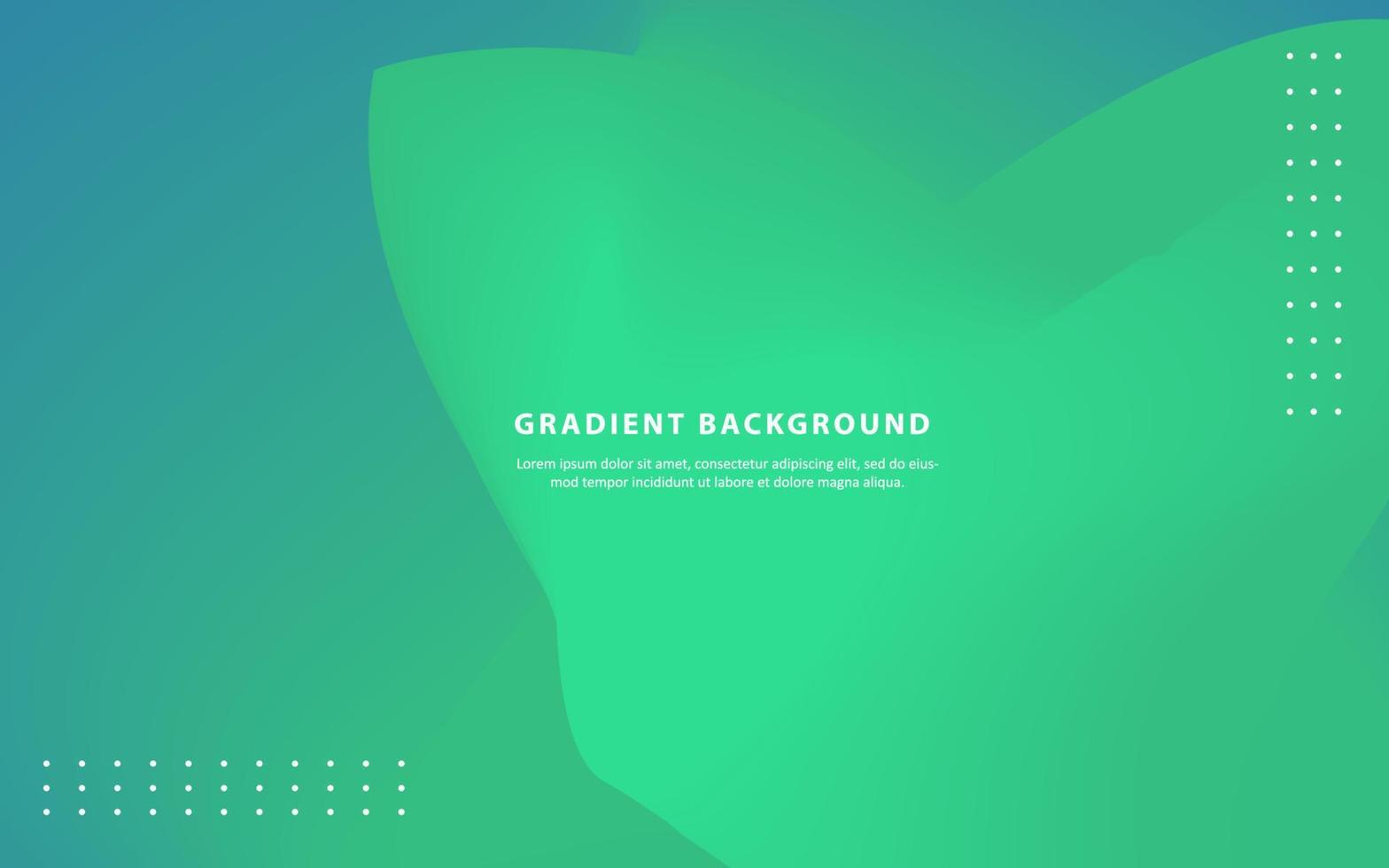 Abstract gradient green turqouise background vector