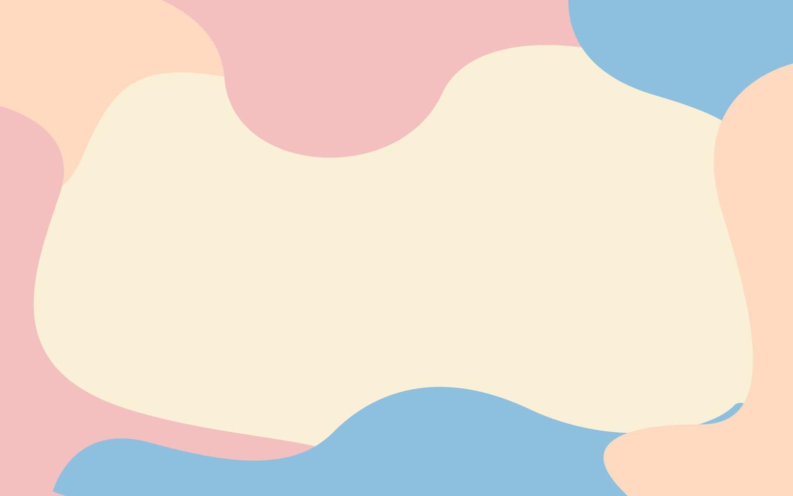 Abstract handrawn wave shape pastel color vector