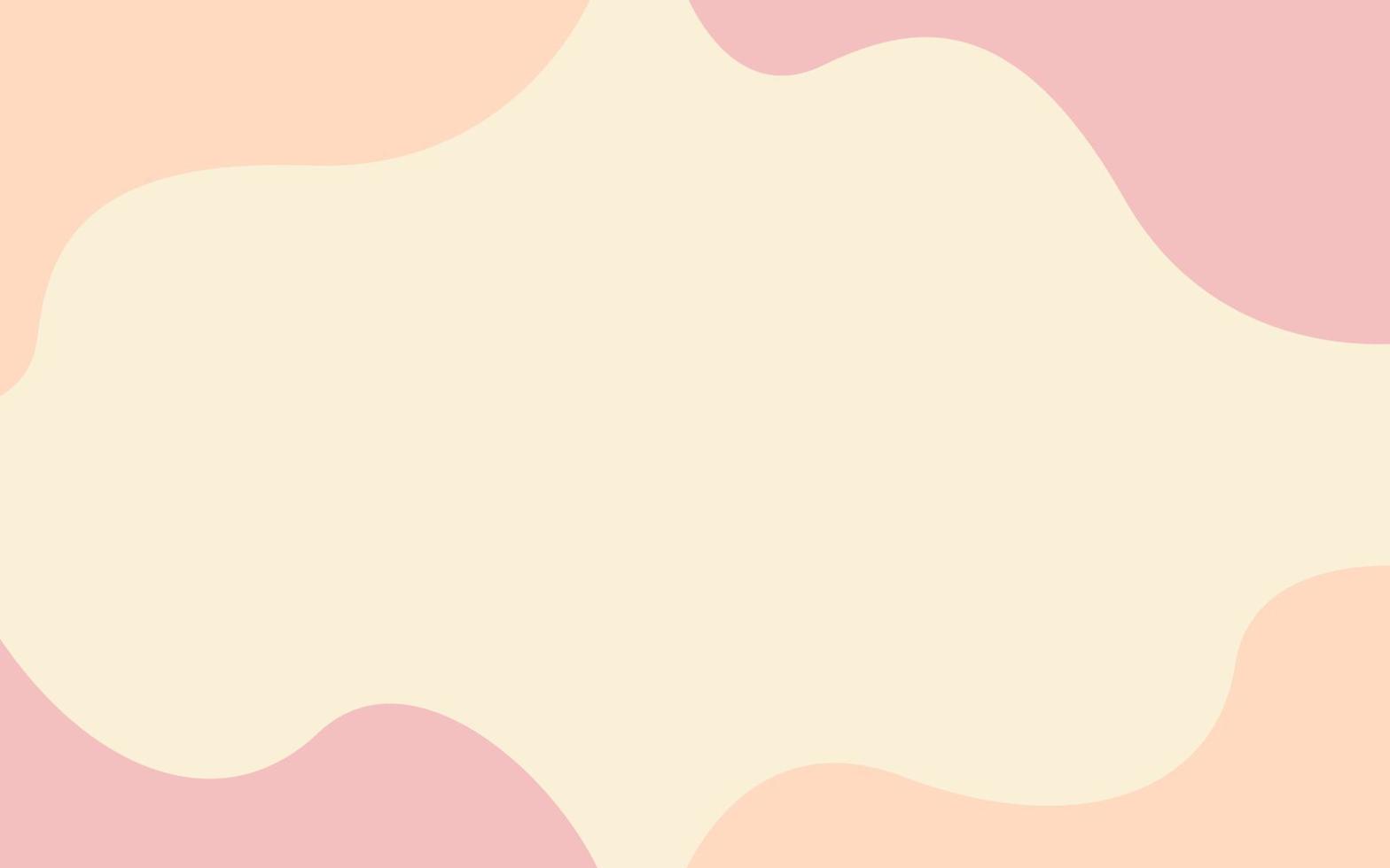 Abstract handrawn wave shape pastel color vector